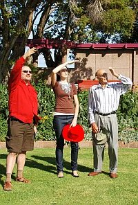 2 bird spotters and their private guide